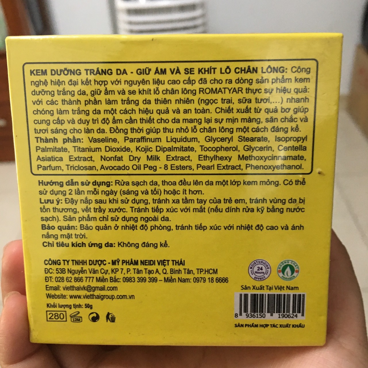 Kem dưỡng trắng da cao cấp 50g Romatyar