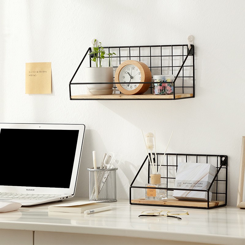 Kệ đáy gỗ treo tường để đồ đa năng,decor trang trí nhà cửa - tặng kèm đinh