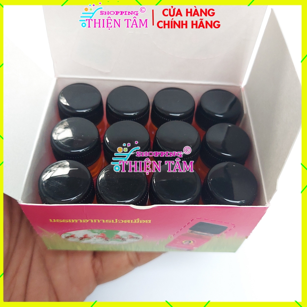 12 Chai Dầu Gió Hoa Hồng (Dầu Bà Mập) Dạng Mini Thái Lan 5ml