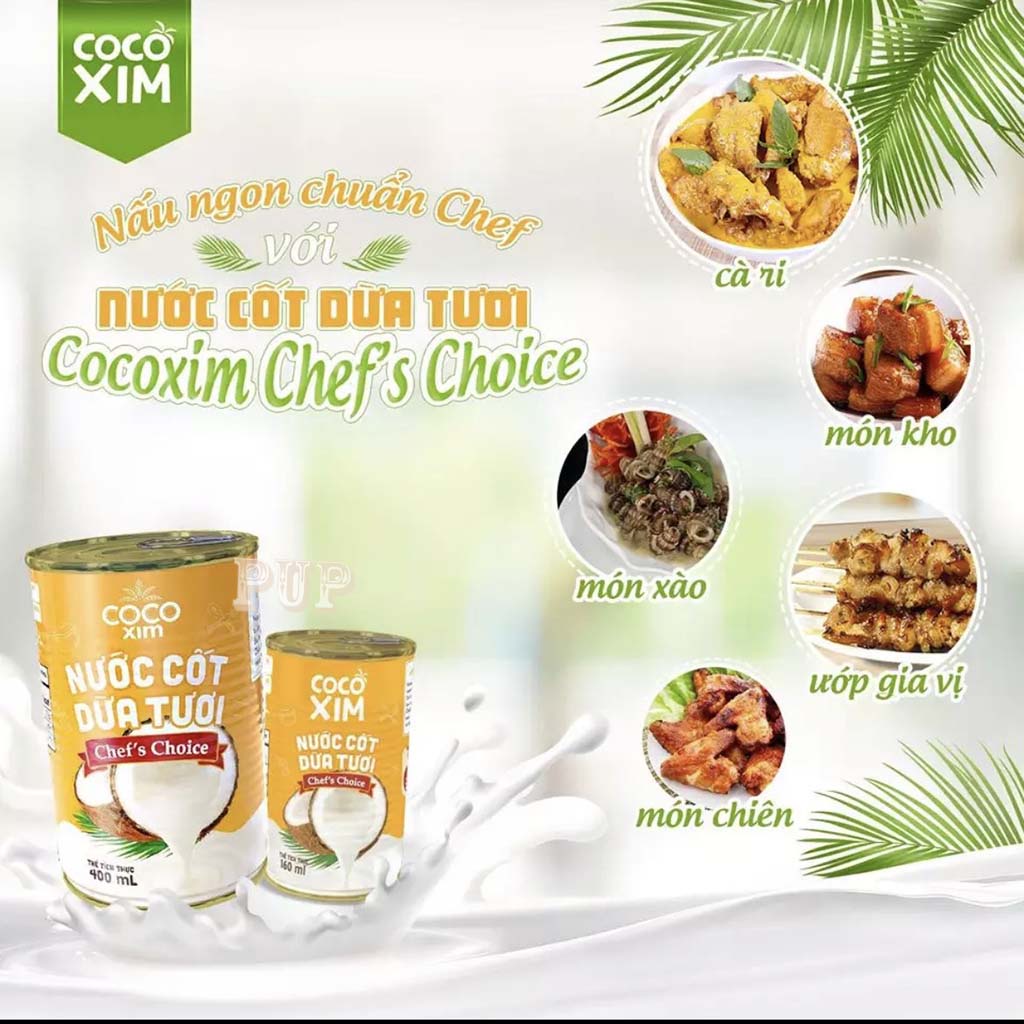nước cốt dừa tươi chef s choice cocoxim 400ml,chefs choice 4