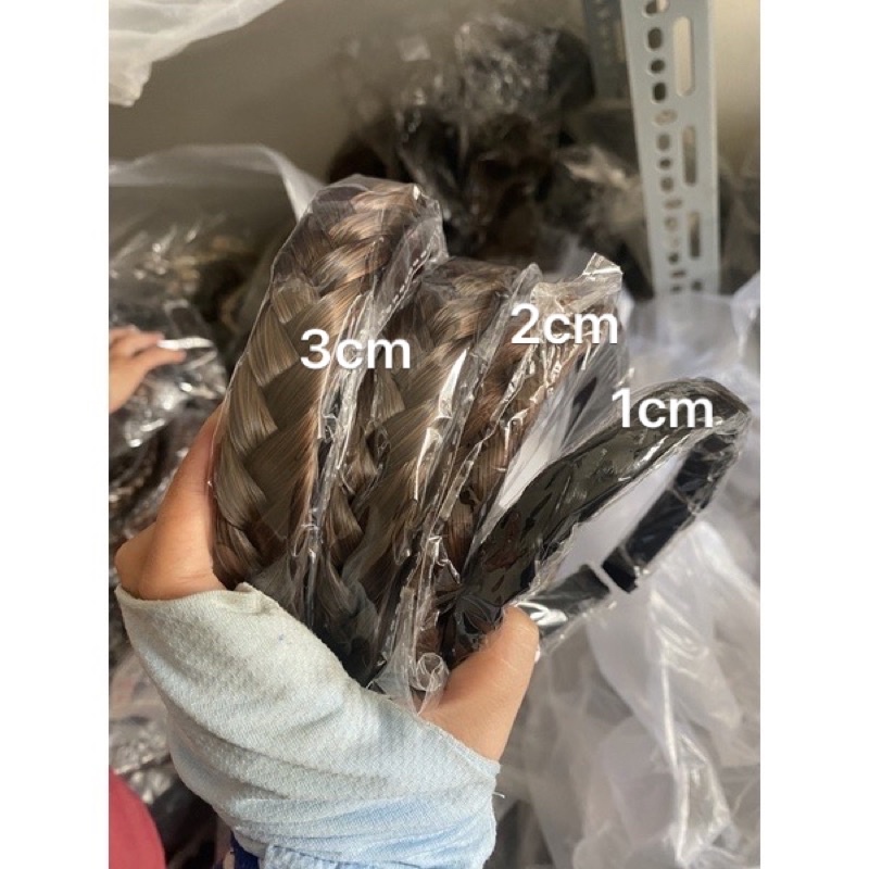 【HOT SALE】 cài bờm tóc giả tết rít bính to ao cấp