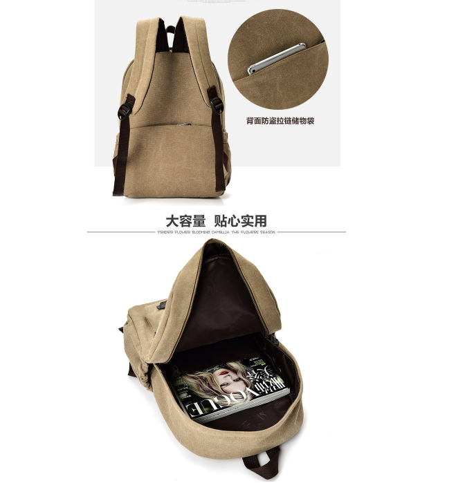 Balo Nam vải Bố Canvas Thời Trang Cao Cấp