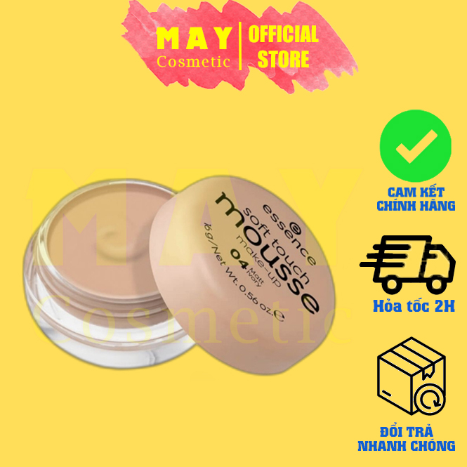 Fresh essence mousse powder soft touch mousse foundation top coat ultra-smooth coverage 04, 16g