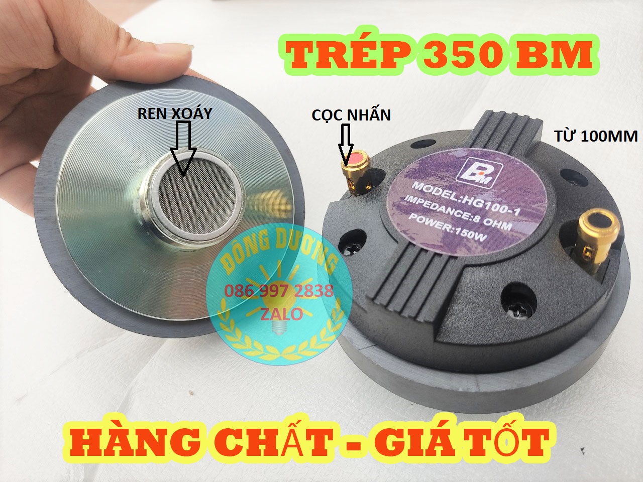 CỦ KÈN 350 BM AUDIO TỪ 100MM - TRÉP LOA KÉO - LOA TREBLE 350