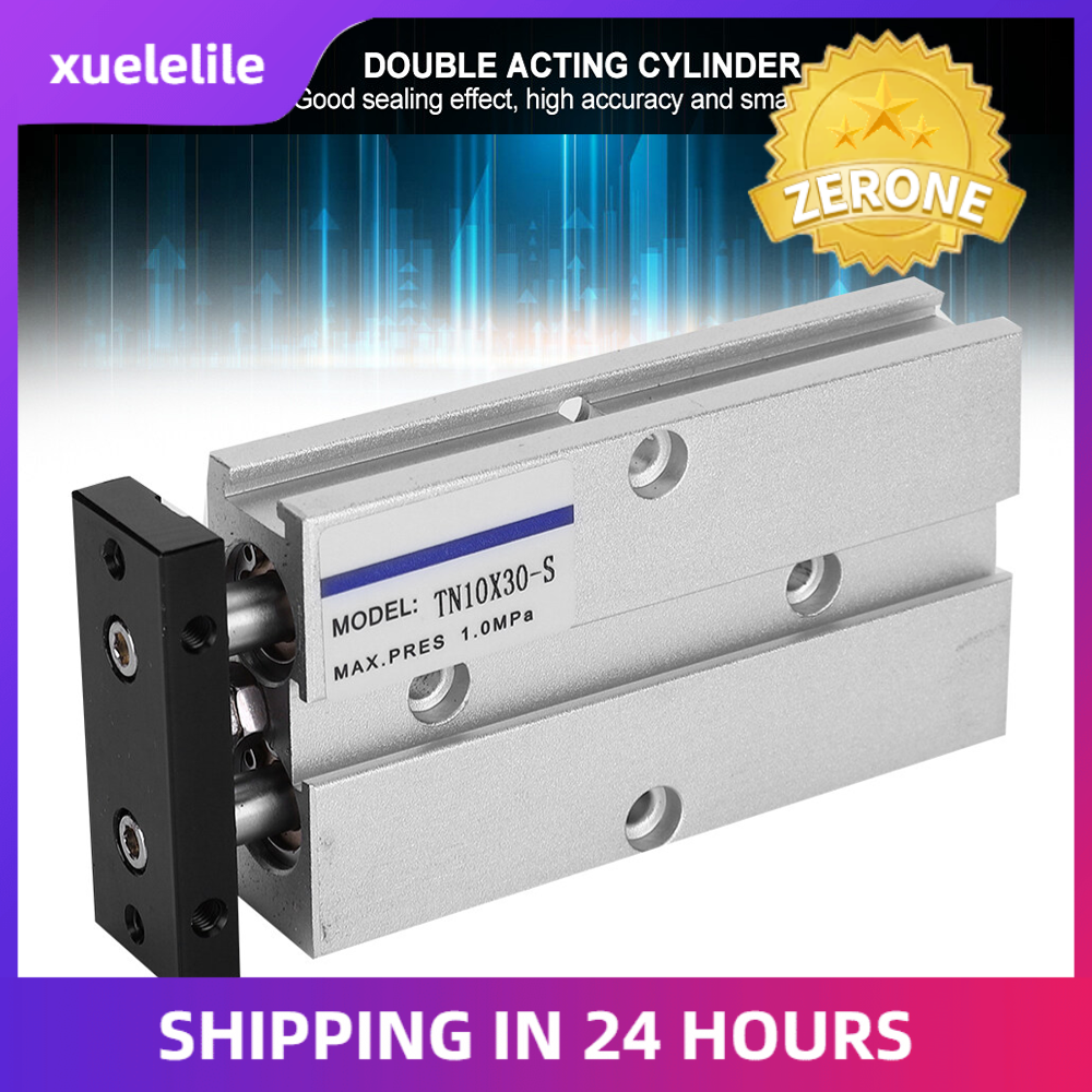 TN10X30-S Double Rod Double Action Air Cylinder Aluminum Alloy Pneumatic Cylinder
