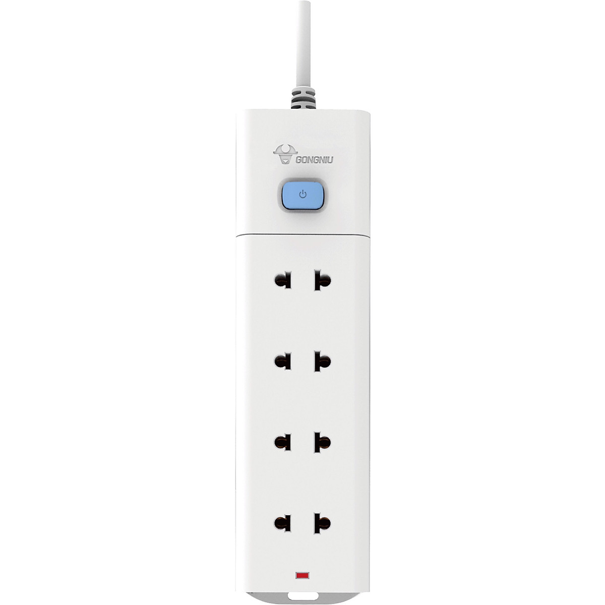 [HCM]Ổ Cắm Điện Gongniu Đa Năng 4 Ổ 1 Công Tắc – Công Suất 10A/250/2500W – Trắng – Chính Hãng (V1040)