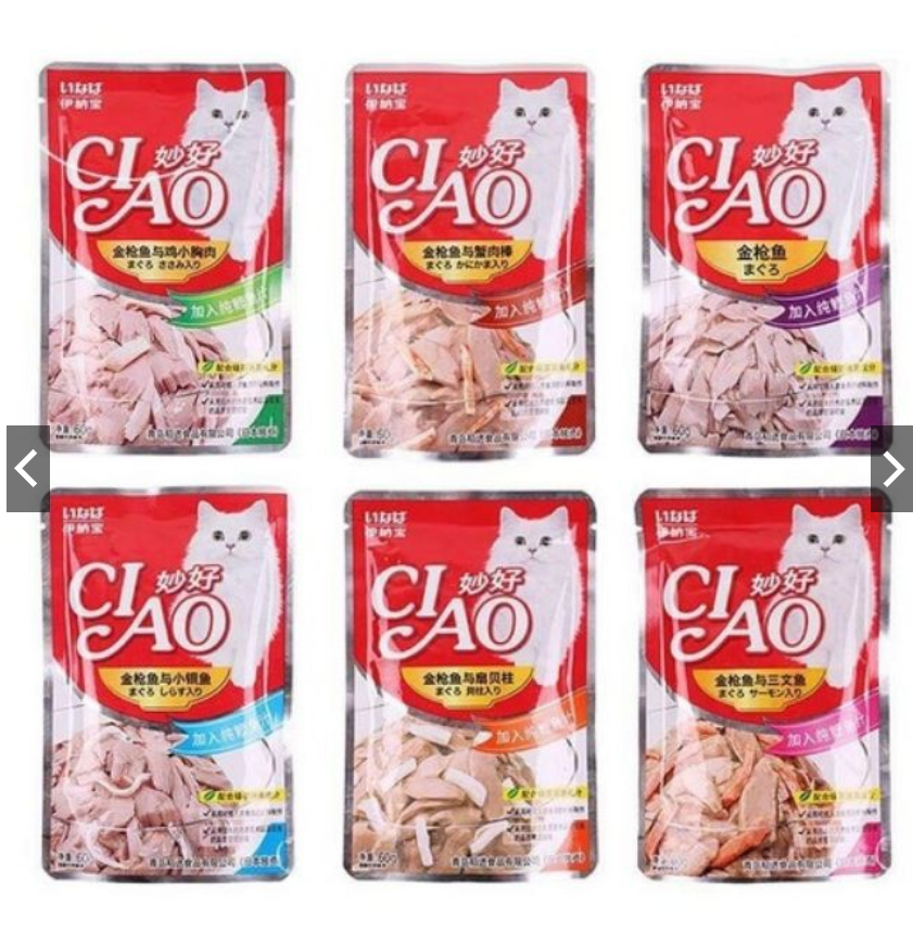 PATE CIAO 60G CHO MÈO ĐỦ 6 VỊ