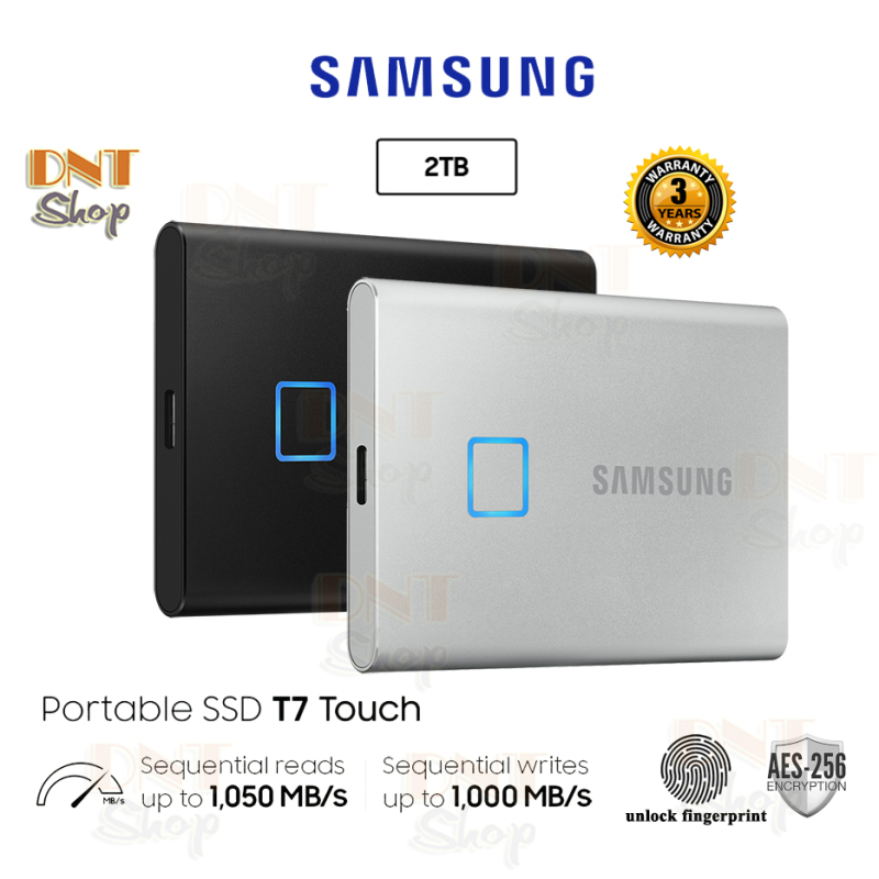 Bảng giá [HCM][Trả góp 0%]Ổ cứng di động SSD Portable Samsung T7 Touch 2TB - USB 3.2 Gen 2 (MU-PC2T0) Phong Vũ