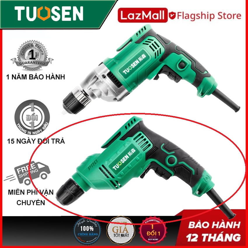 Máy khoan đa năng khoan tường bê tông bắt vít gỗ kim loại với công suất 450W và 710W Tuosen