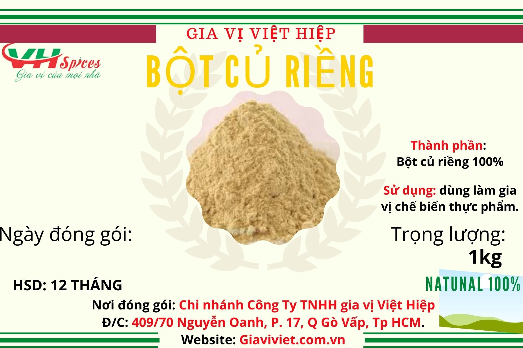 Bột Củ Riềng