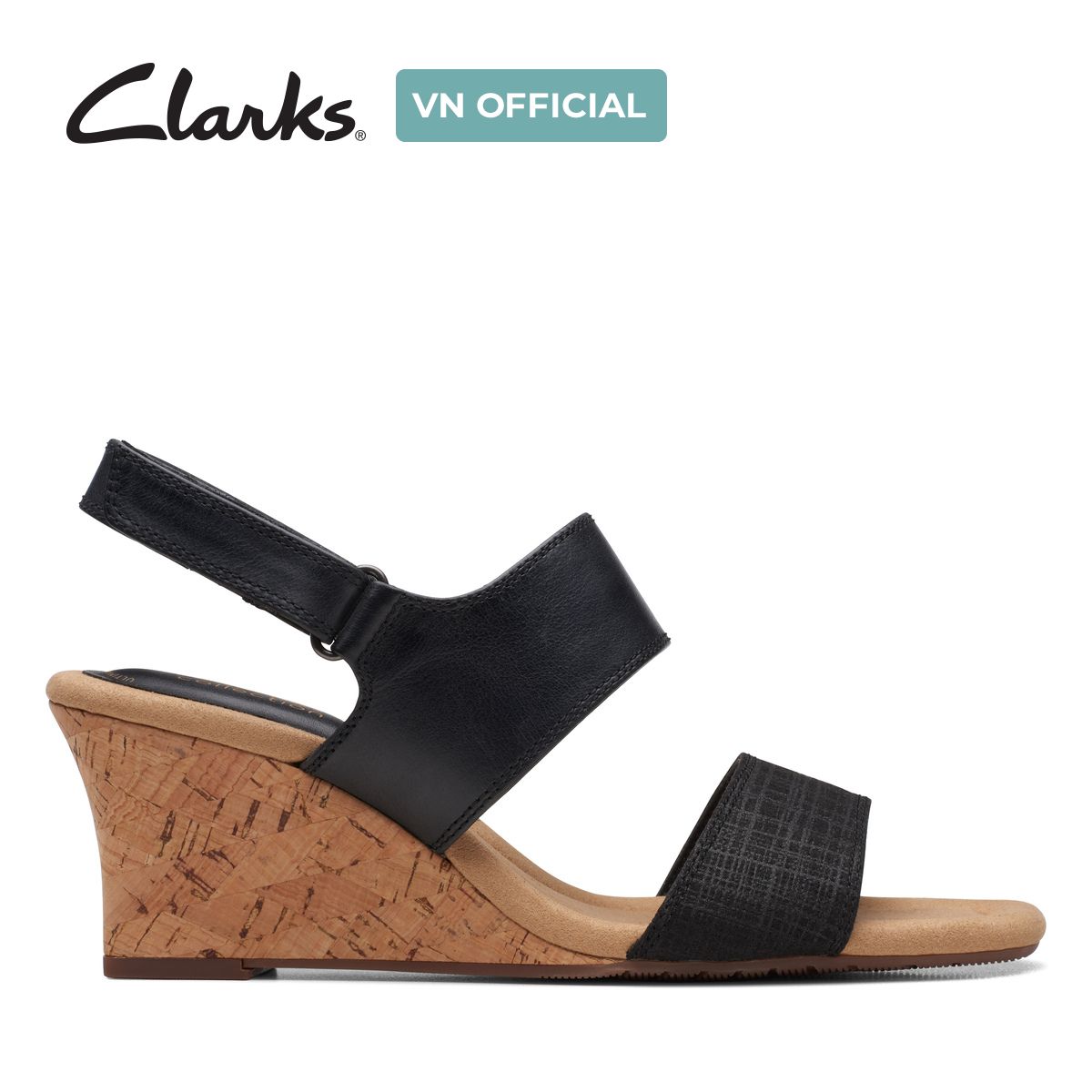 Giày sandal đế xuồng da nữ clarks - kyarra faye