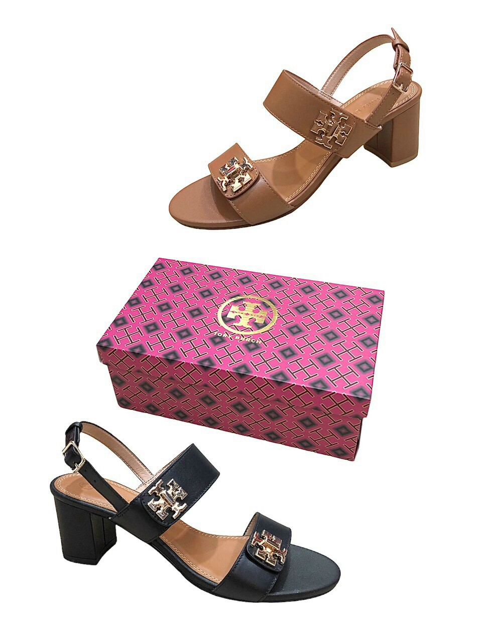 [HCM]Giày Sandal Gót Vuông Thời Trang Tory Burch NĐC400