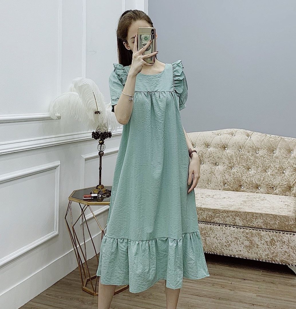 Đầm suông nữ , váy suông nữ tời trang form rộng vải đẹp-mẹ bầu mặc đi làm,đi chơi thoải mái