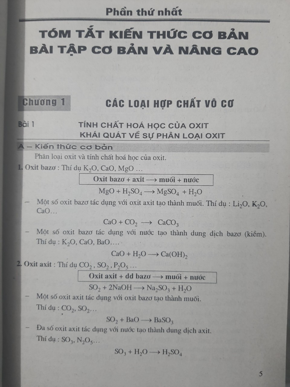 Bài tập nâng cao Hóa học 9