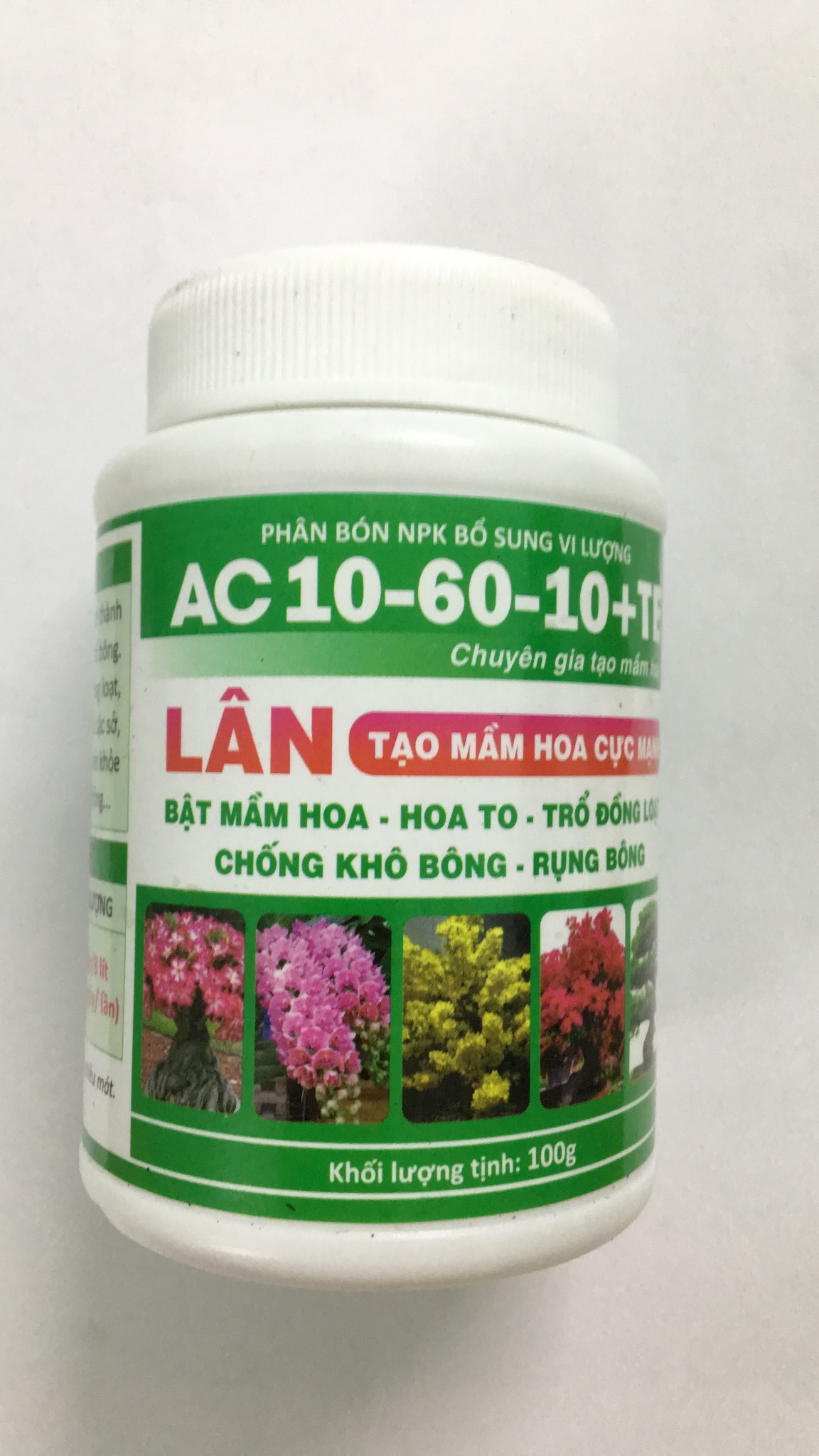 phân bón NPK bổ sung vi lượng AC 10 60 10 TE LÂN tạo mầm hoa cực mạnh