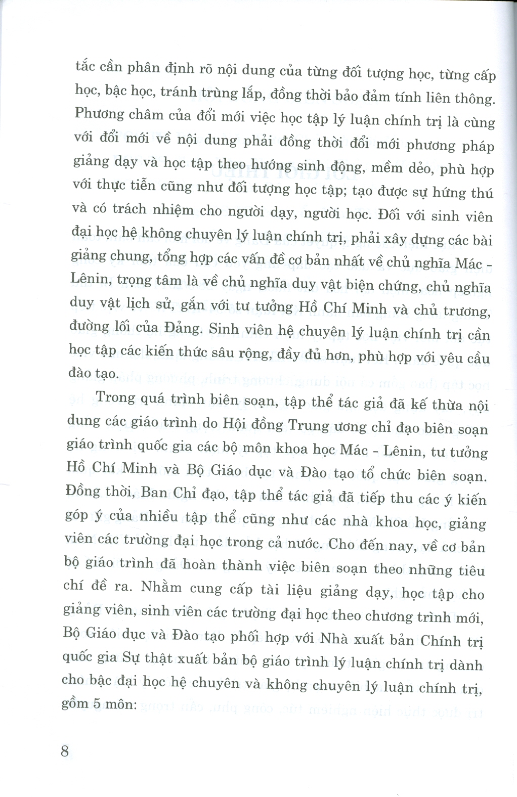 Giáo trình Triết học Mác – Lênin (Dành cho bậc đại học hệ chuyên lý luận chính trị)