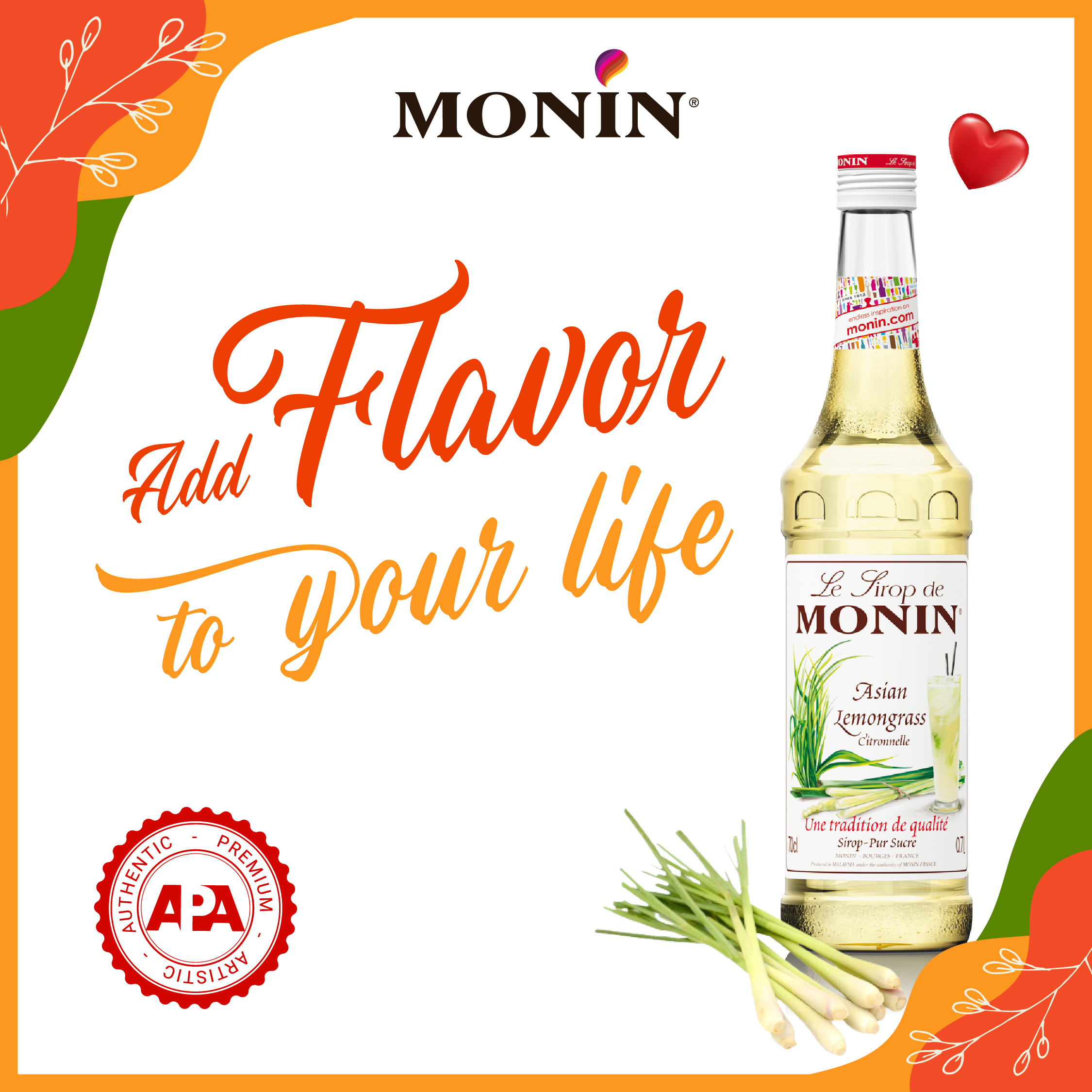 Siro Hương Sả MONIN - 700ML