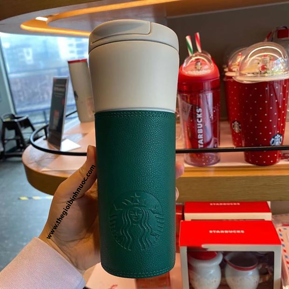[HCM]Korea 2020 Latest Starbucks Leather Thermos Cup 16oz B447