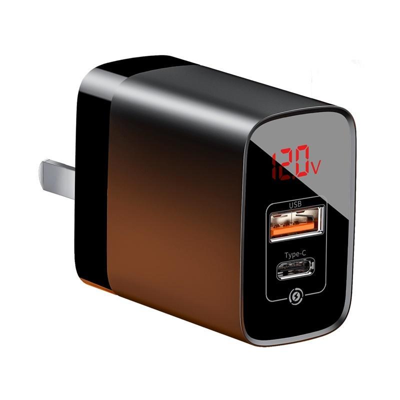 Giá Cốc sạc nhanh Baseus Mirror Lake PPS Digital Display quick Charger (18W, 2Ports, QC 3.0 Full Quick Charge Protocol)