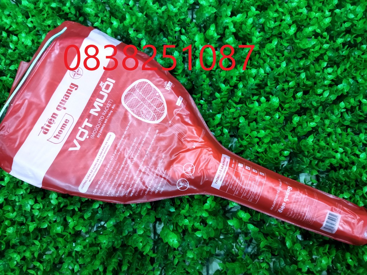 Vợt muỗi Điện Quang ĐQ EMR02 WR (Trắng - Đỏ)