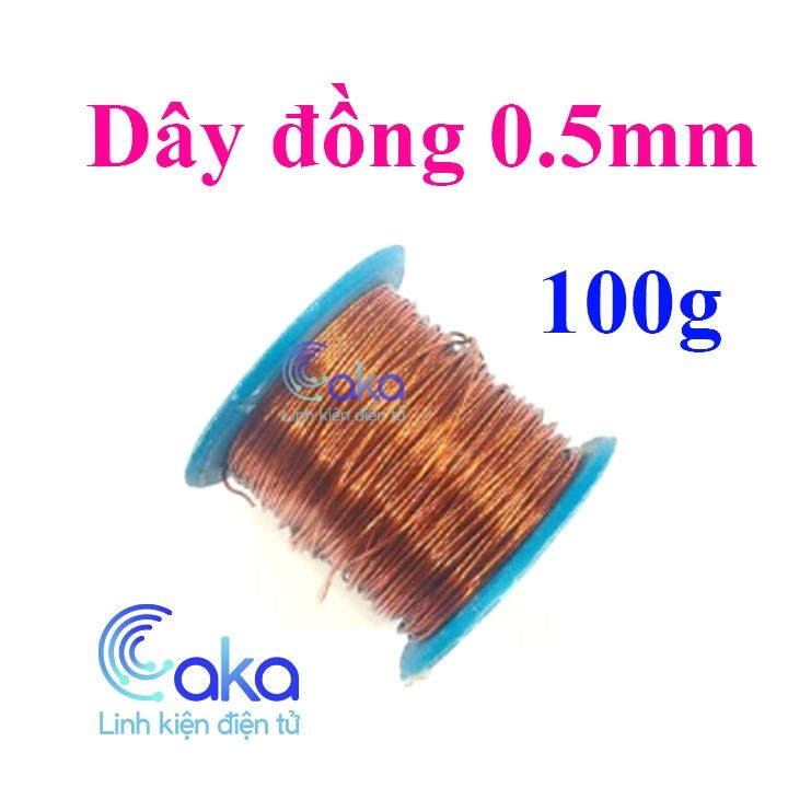 Cuộn Dây đồng 0.5mm 100g bọc cách điện