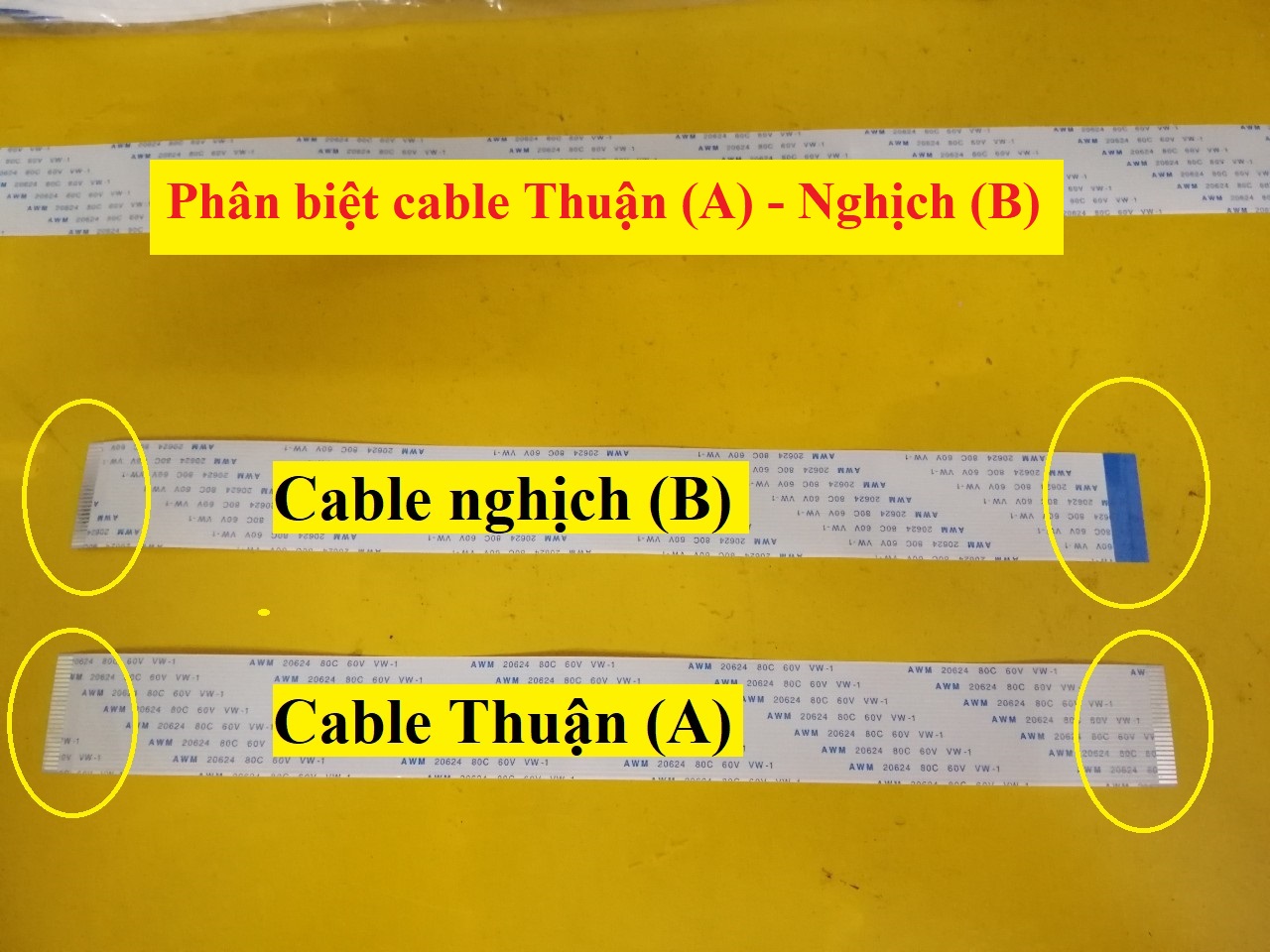 Cable FFC NGHỊCH (Type B) 1.0mm Dài 25cm