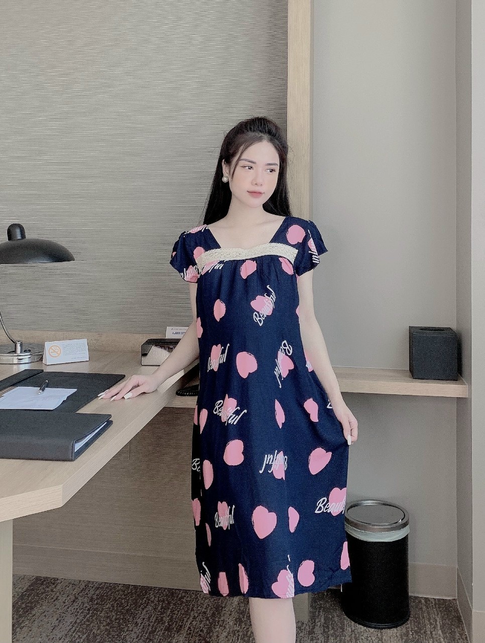 Váy bà bầu hè 2019 mới giả hai màu phù hợp với bà bầu ngắn tay cho con bú  váy dài mùa hè - Áo thai sản shop đầm bầu đẹp |
