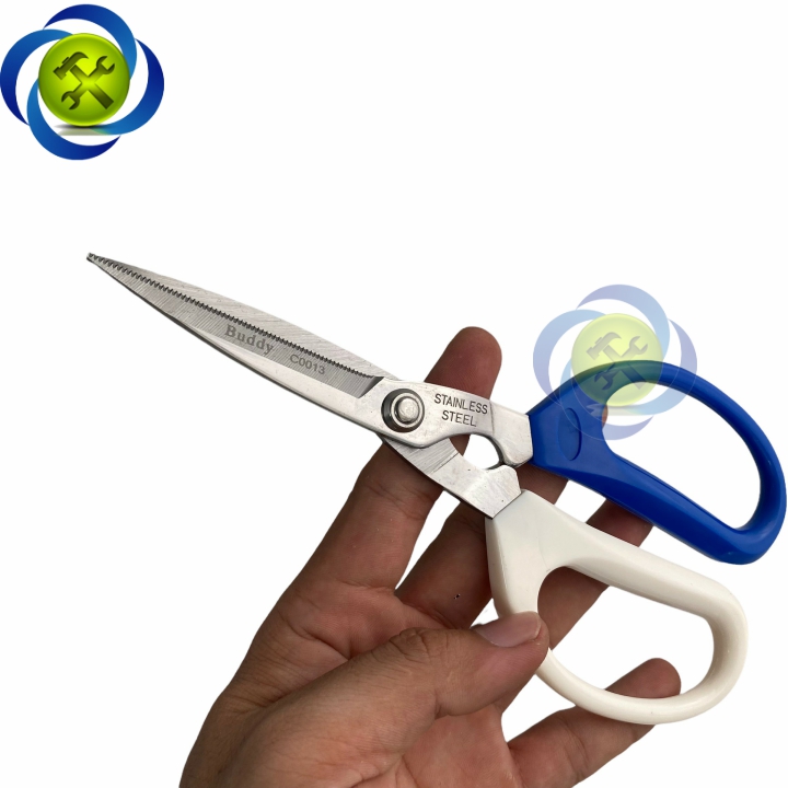 Kéo đa năng Buddy BC0013 cán trắng xanh