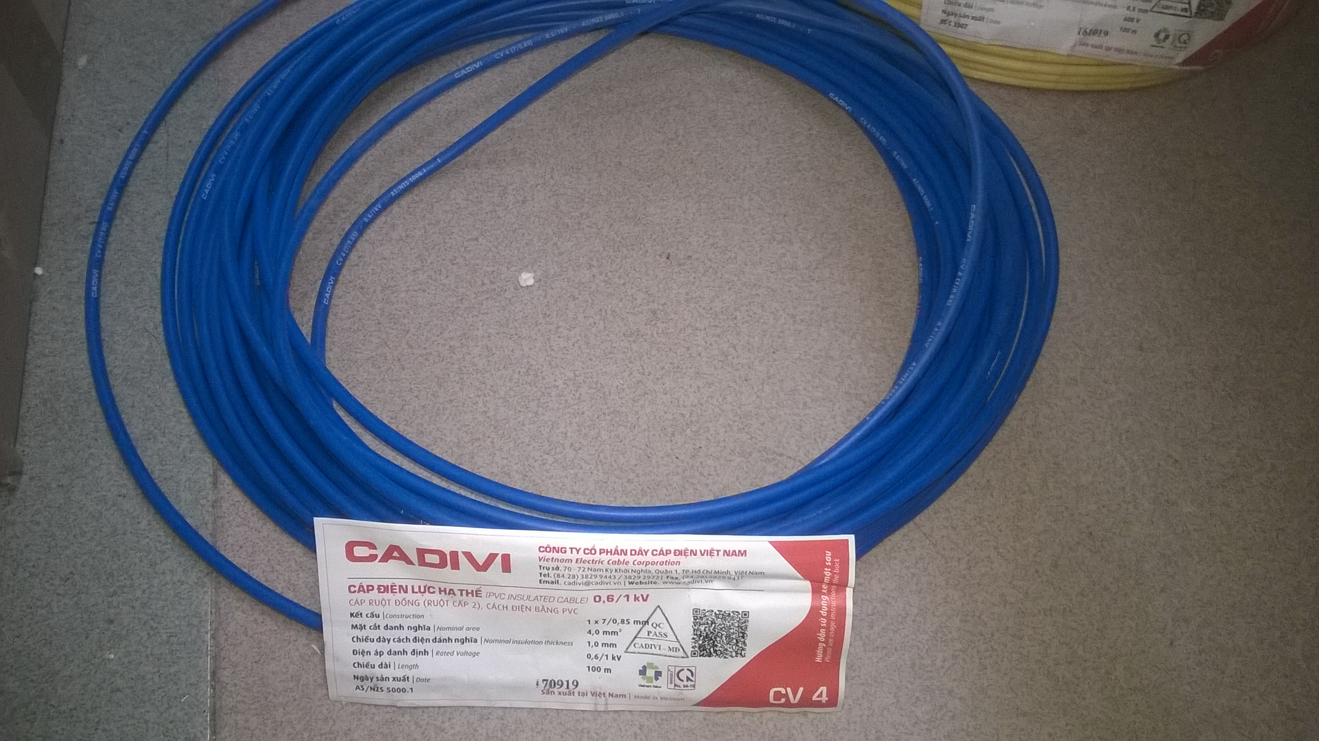 [HCM]10 MÉT DÂY ĐIỆN 4.0 CADIVI