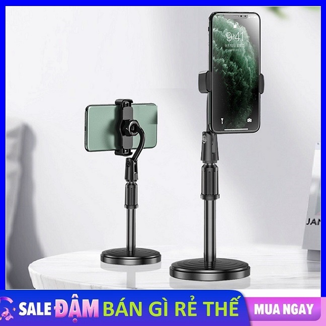 Giá Đỡ Điện Thoại livestream quay video, chụp sản phẩm , chân đế tròn xoay 360 - Kẹp điện thoại xem phim, chụp ảnh