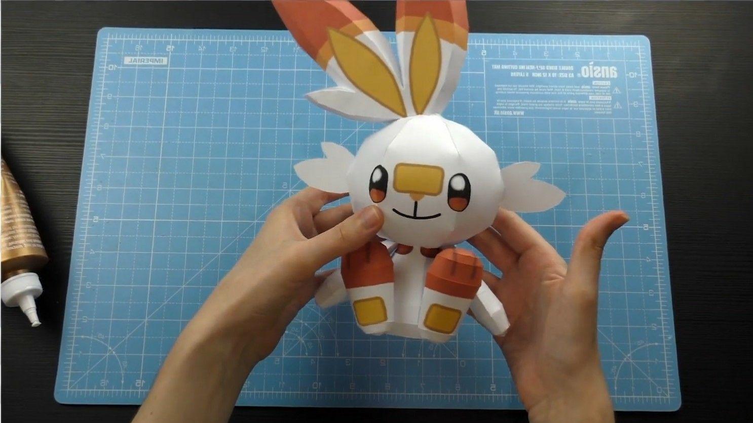 [HCM]Mô hình giấy [Pokemon Sword and Shield] Scorbunny