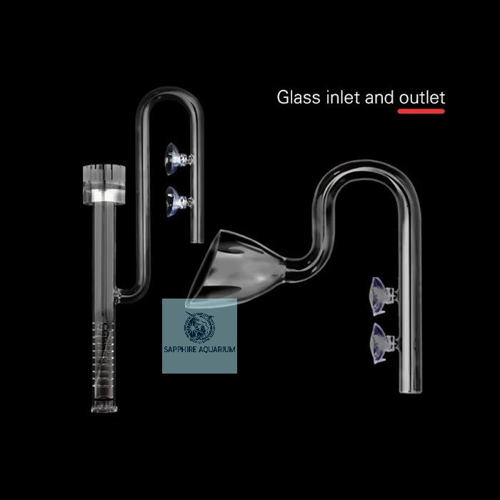 In/out thủy tinh kèm lọc váng - ø12mm