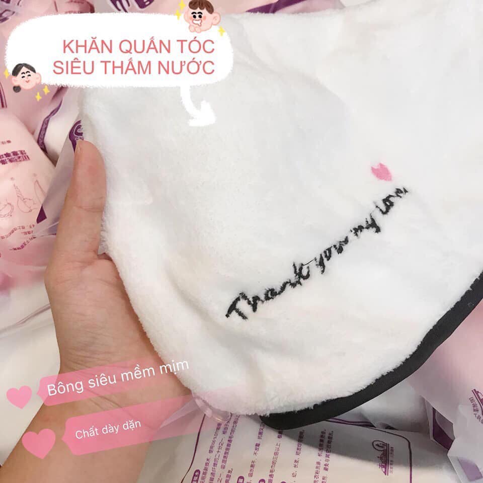 Khăn Quấn Tóc, khăn lau khô tóc, Khăn Ủ Tóc Khô Nhanh Siêu Tốc Hot Hot