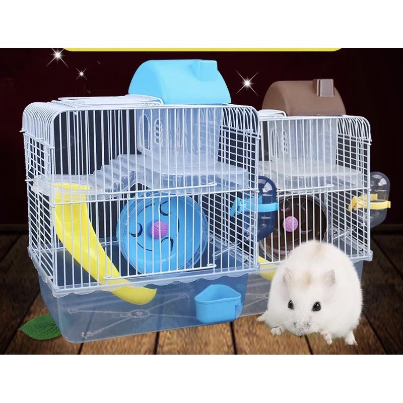 Lồng chuột hamster - Lồng 2 tầng lâu đài cho chuột hamster thú cưng - Channsusu Pet Shop