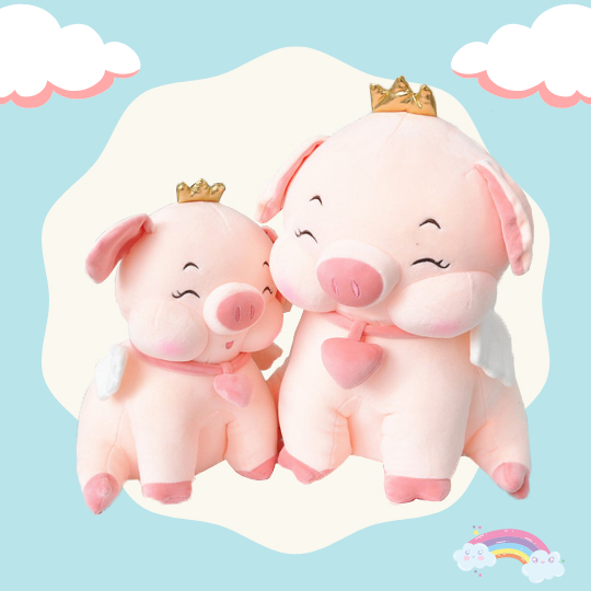 Gấu Bông Heo Đội Vương Miện Siêu Hot 2 Size