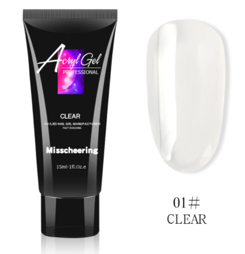 Gel gum đắp nối móng-poly gel 15ml (dùng móng up và hơ đèn)