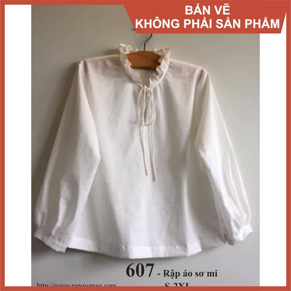 Rập áo tay dài form rộng - Rập giấy mã 607