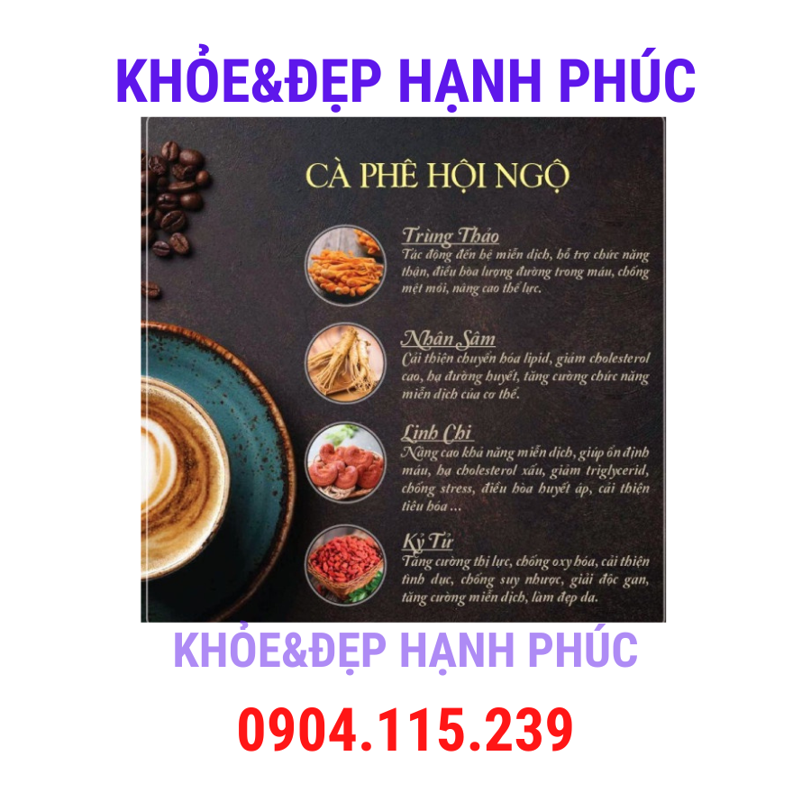 Cà phê Trùng thảo (Cordy Cafe) Thiên sư – 12 gói/hộp