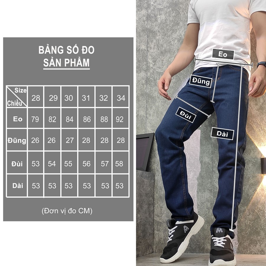 [HCM]Quần jean nam Muidoi Q61 (Xanh đen)