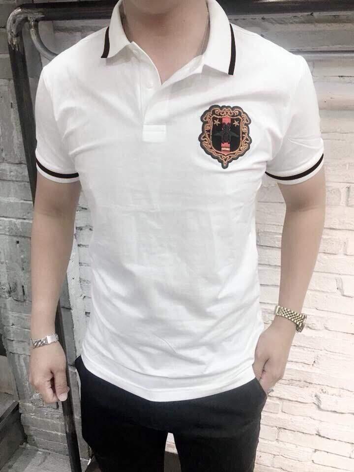 ÁO THUN NAM CỔ BẺ VIỀN TAY IN LOGO THỜI TRANG CAO CẤP MỚI