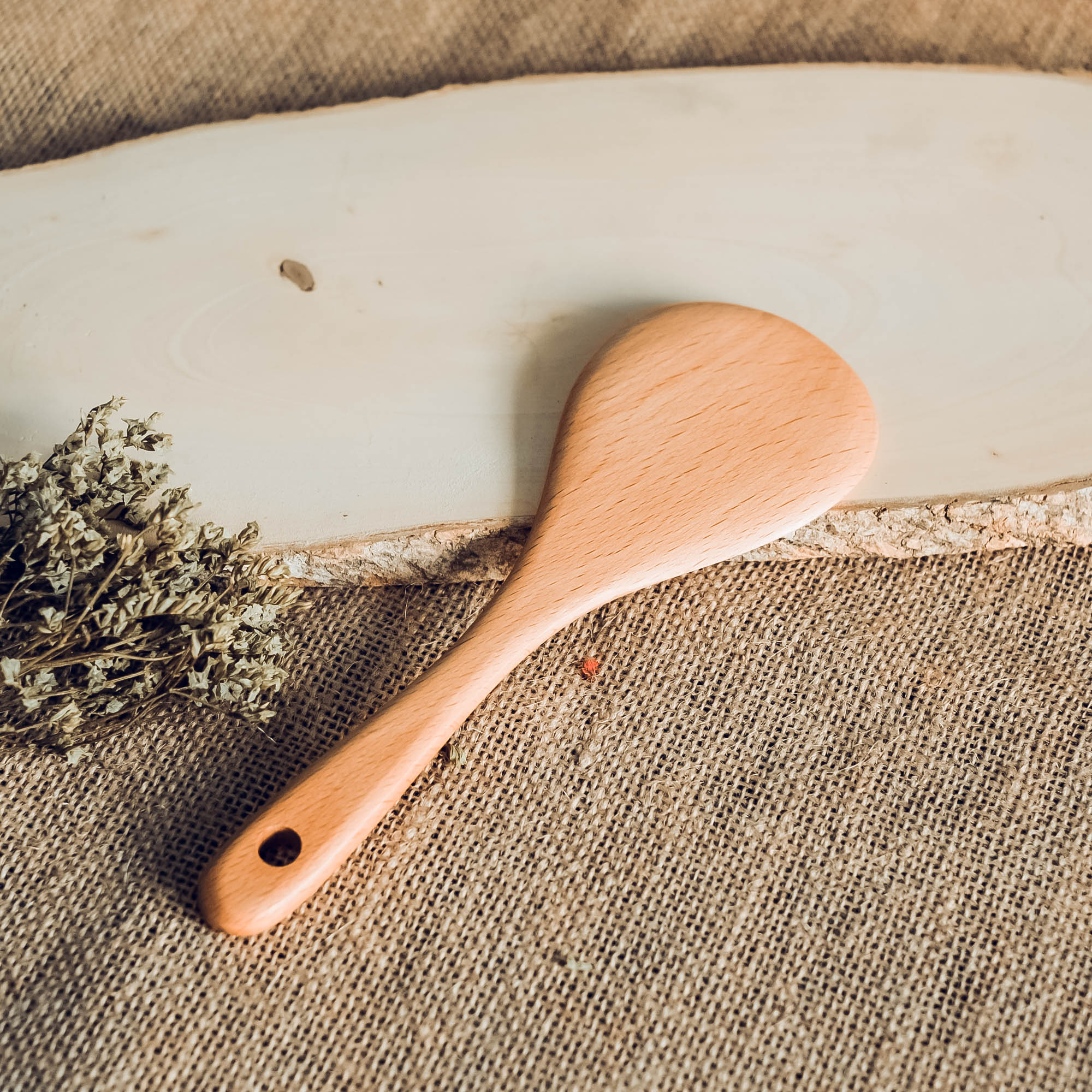 Vá cơm gỗ beech, muỗng xúc cơm, Wooden spoon