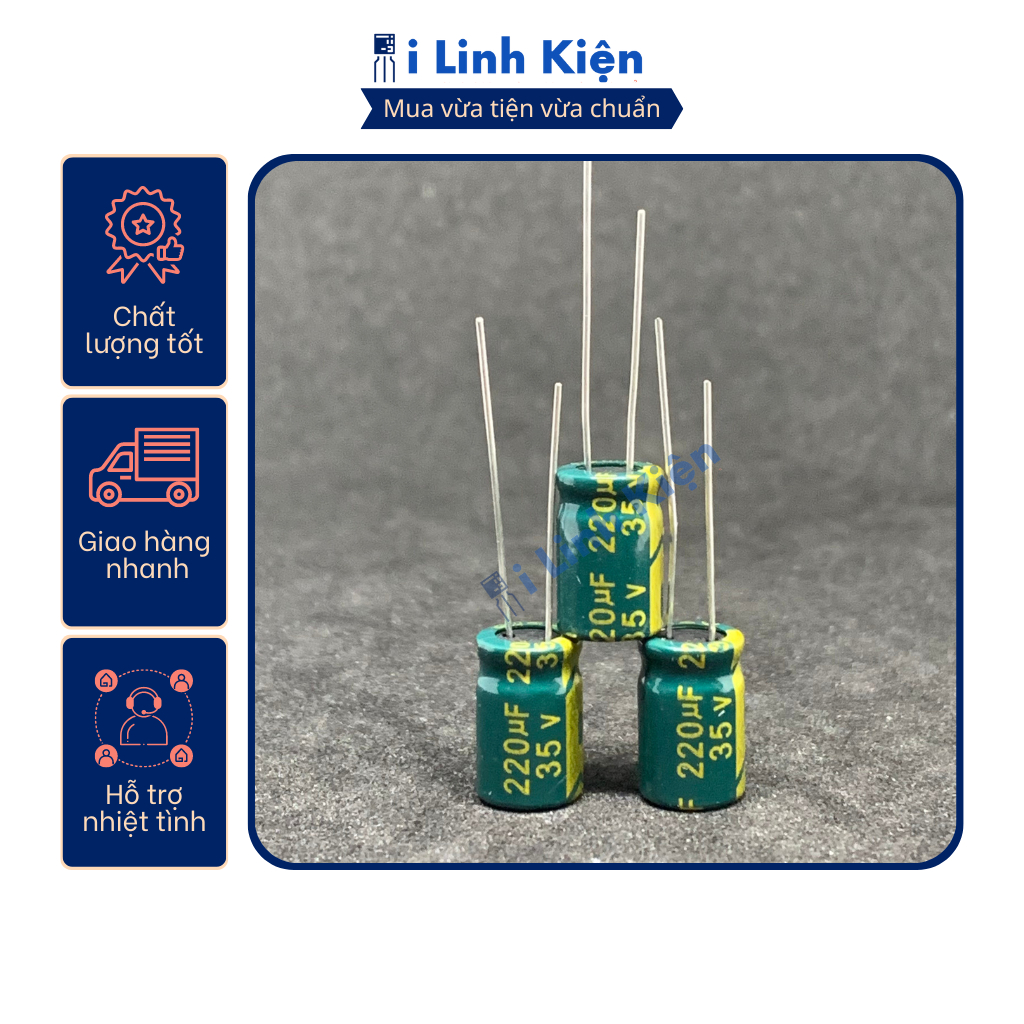Tụ hóa 35v 100uf-10000uf combo 10 con chất lượng cao.