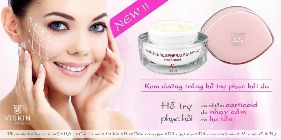 KEM DƯỠNG TRẮNG HỖ TRỢ PHỤC HỒI DA VISKIN