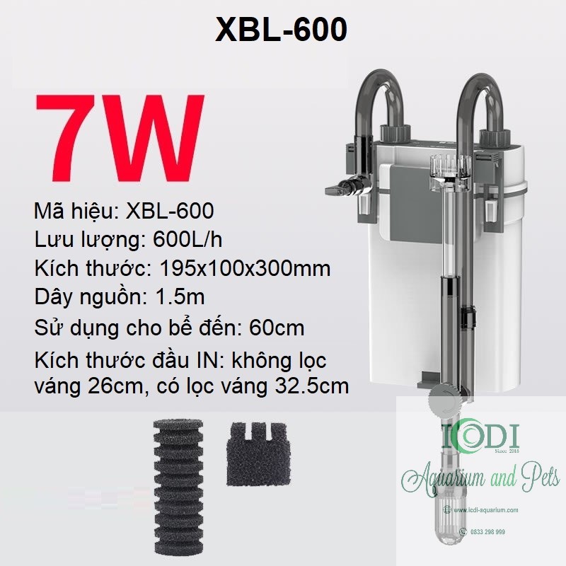 Máy lọc treo bể cá Xiaoli Sunsun XBL-300 XBL-400 XBL-500 XBL-600