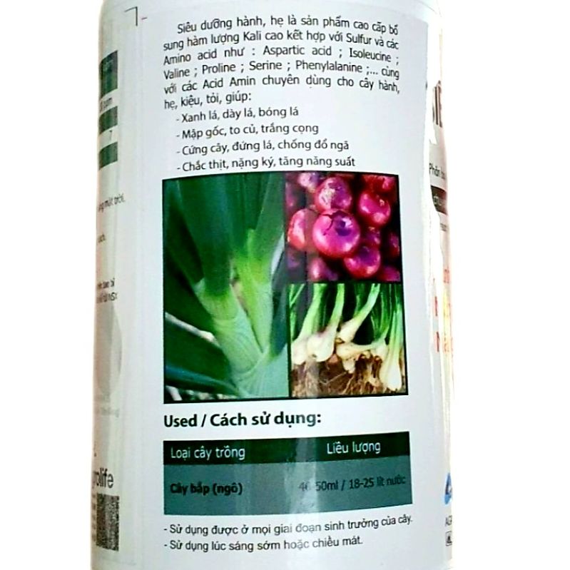 💎 Phân bón AGRIBIO - 15 PLUS-L 🌱 SIÊU DƯỠNG HÀNH, HẸ (500ml)