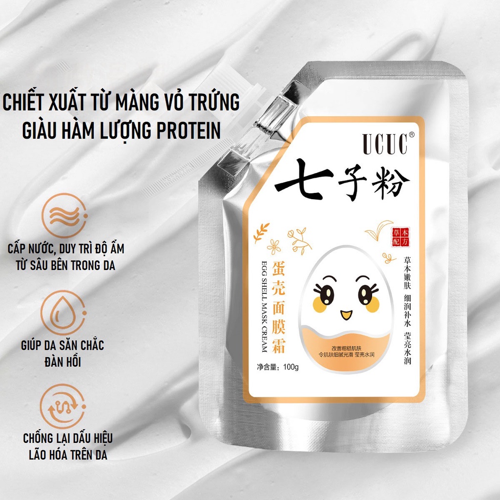 Mặt nạ kem lột vỏ trứng 100g