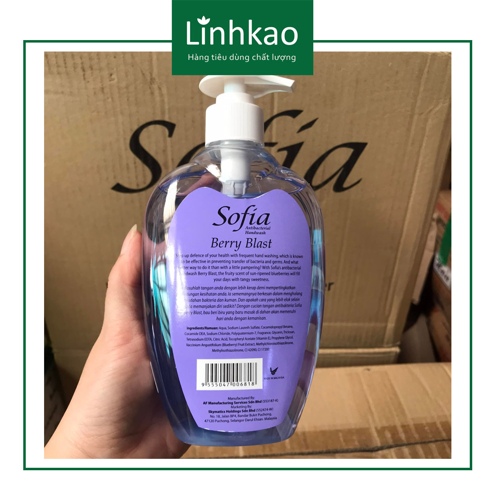Nước rửa tay Sofia 500ml Malaysia