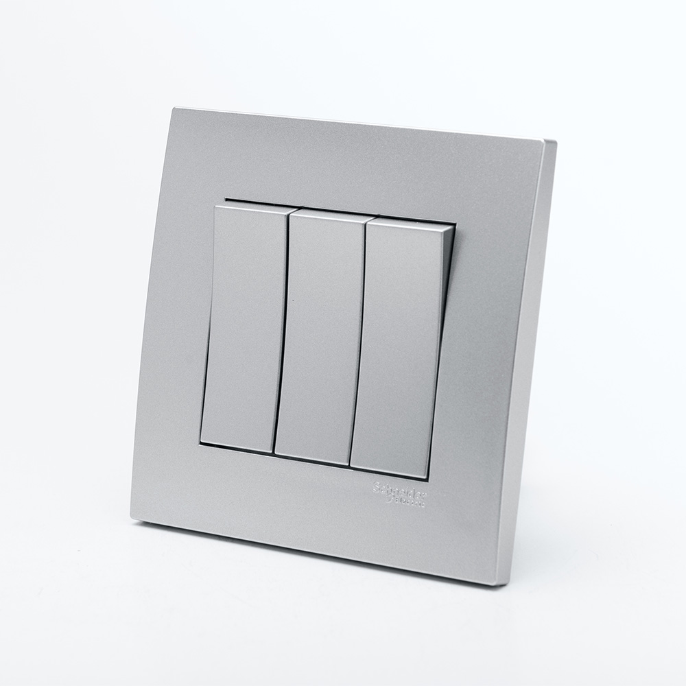 Bộ công tắc ba 2 chiều 16A Màu Trắng hoặc màu Xám bạc, dòng Vivace - Schneider Electric - KB33_WE_G19; KB33_AS_G19