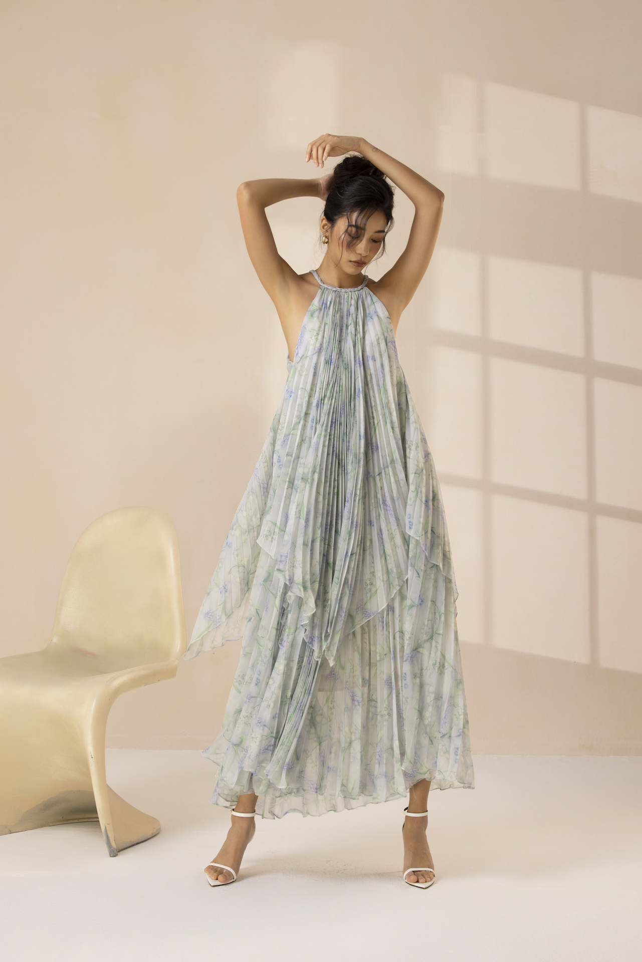 Des Fleurs - Váy xoè dập ly dài Ciel Pleated