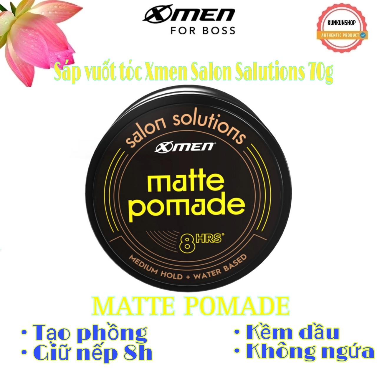 Combo sáp đất sét xmen salon solutions - clay wax - hard wax - matte pomade 70g